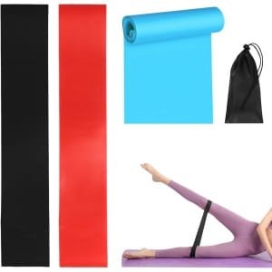 Fitnessbanden Set - Sportbanden Gym - Krachttraining Pilates - Anti-scheur Materiaal - XL Unisex - Geel Zwart Rood