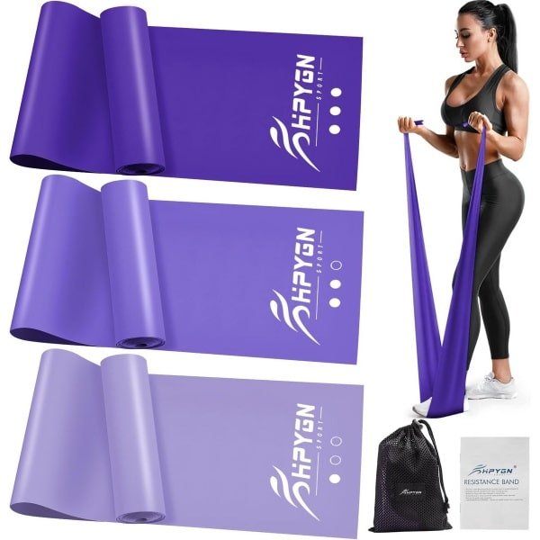 Fitnessbanden Set - Weerstandsbanden Krachttraining, Yoga, Pilates & Fysiotherapie - Inclusief 3 Sterktes