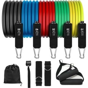 Fitnessbanden Set Weerstandsbanden Set - Expander Gymnastiekband met Deuranker - Krachttraining Spieropbouw