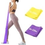 Fitnessbanden set voor thuisfitness - Weerstandsbanden voor yoga, pilates en crossfit - 2 sterktes, extra lange 1,8/2 meter banden (8-10 kg/12-15 kg)