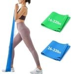 Fitnessbanden voor Yoga, Pilates en Crossfit - Weerstandsbanden met 2 Sterkte-opties 8-10 kg en 12-15 kg - Lange Oefenbanden van 1,8 en 2 meter