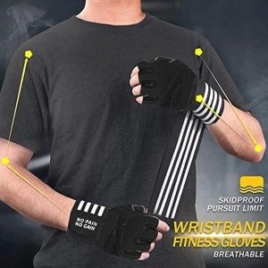 Fitnesshandschoenen met Polsbescherming voor Krachttraining - Ideaal voor Gewichtheffen en Bodybuilding