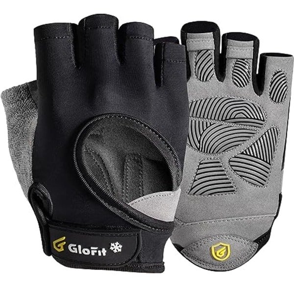 Fitnesshandschoenen voor Crossfit, Bodybuilding, Wielrennen en Krachttraining - Sporthandschoenen voor Dames en Heren (Grijs, L)