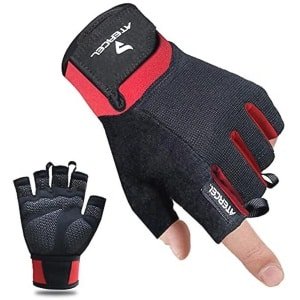 Fitnesshandschoenen voor crossfit, bodybuilding, wielrennen, gym en krachttraining - Unisex, Rood, L