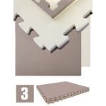 Fitnessmat 2,5 cm Dikte - Set 3 Tegels 90x90 cm EVA Schuim Kliksysteem - Vloerbescherming Thuisgym - Training Puzzelmat Schokabsorberend Comfort Krachttraining