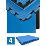 Fitnessmat 2,5 cm Dikte - Set 4 Tegels 90x90 cm EVA Schuim Kliksysteem - Vloerbescherming Thuisgym - Training Puzzelmat Schokabsorberend Comfort Krachttraining