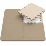 Fitnessmat 4 cm Dikte - Set 4 Tegels 50x50 cm EVA Schuim Kliksysteem - Vloerbescherming Thuisgym - Training Puzzelmat Schokabsorberend Comfort Krachttraining