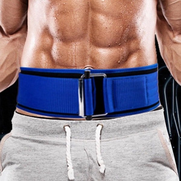 Fitnessriem Gewichtheffen - Trainingsband Steunband - Krachttraining Stabiliteit - Verstelbare Gesp - 100x10cm - Blauw