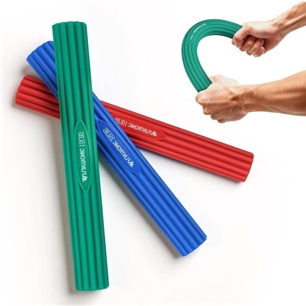 Flexibele Weerstandsbar Set van 3 voor Thera­pie en Fitness, Ideaal voor Krachttraining en Revalidatie