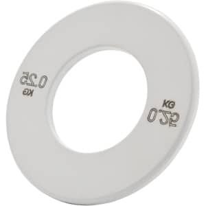 Fractionele Halterschijven - Micro Gewichtsplaten - Krachttraining Progressie - Precisie Staal Ontwerp - 025 kg 50 mm - Wit