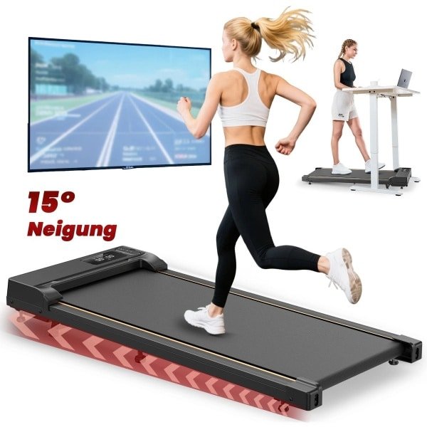 Genet7 Store - loopbaan - Inklapbare elektrische loopband - 1-6 km/u - met afstandsbediening - compact - zwart
