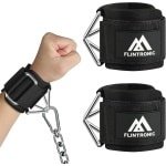 Gevoerde Polsbanden - Fitness Banden - Krachttraining Kabel - Verstelbare Klittenband - L 40.5 cm - Zwart