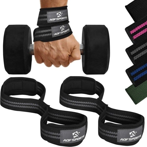 Gewichthef Bandjes Figuur 8 met Polssteun voor Krachttraining en Sportschool