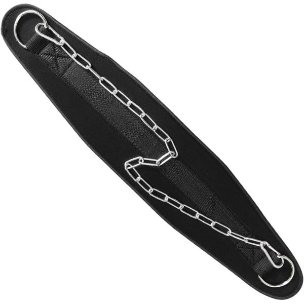 Gewichthef Riemen - Trainingsriem Fitnessgordel - Krachttraining Stabilisatie - Dubbellaagse Staalconstructie - 78x18x2cm - Zwart
