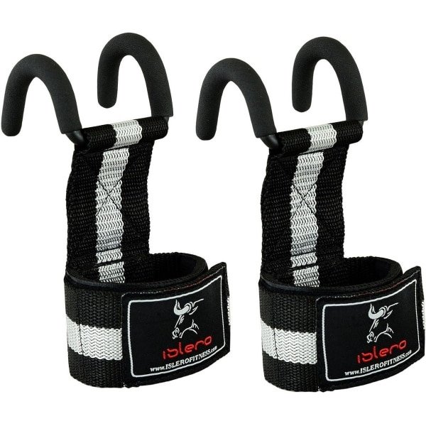 Gewichtheffen Hooks met Polsbanden voor Fitness en Bodybuilding - Krachttraining Ondersteuning