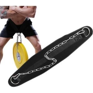 Gewichthefgordel - Fitnessgordel - Krachttraining Ondersteuning - Duurzame Stalen Ketting - 78x18cm - Veelkleurig