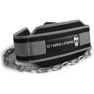 Gewichthefriem - Dip Belt - Krachttraining - Met Stalen Ketting - One Size - Grijs