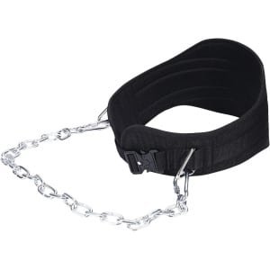 Gewichthefriem - Fitnessriem Rugsteun - Krachttraining Ondersteunen - Verstelbare Pasvorm - 70 cm Ketting - Zwart