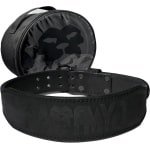 Gewichthefriem Leer - Fitness Riem Krachttraining - Ondersteuning Bij Tillen - Nubuck Leer Comfort - 7mm Dik - Zwart