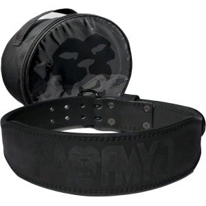 Gewichthefriem Leer - Fitness Riem Krachttraining - Ondersteuning Bij Tillen - Nubuck Leer Comfort - 7mm Dik - Zwart