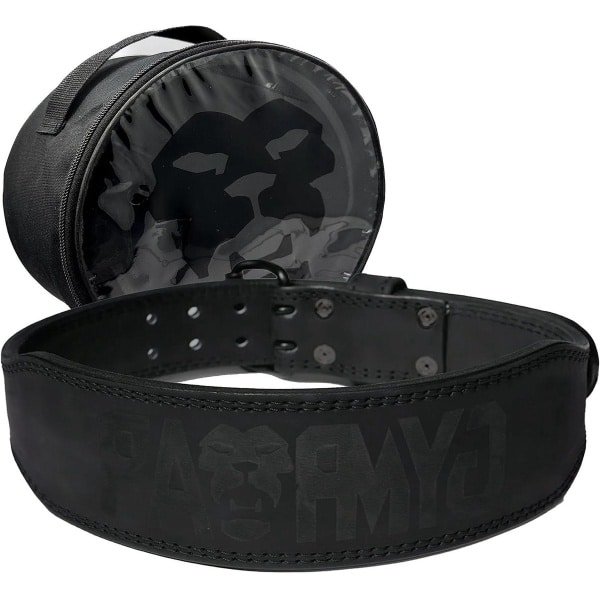 Gewichthefriem Leer - Fitness Riem Krachttraining - Ondersteuning Bij Tillen - Nubuck Leer Comfort - 7mm Dik - Zwart