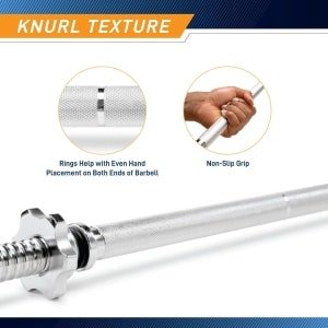 Gewichtsbalk - Halterstang - Krachttraining Thuis - Duurzame Schroefdraad - 6 voet - Chroom