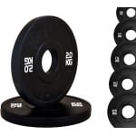Gewichtsschijf Bumper Micro - Zwarte Halterschijf - Krachttraining Thuisgym - Olympisch Rubber - Ø 50 mm - Totaal Zwart