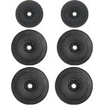 Gewichtsschijven Halter Set 25 kg Kunststof Cement voor Krachttraining