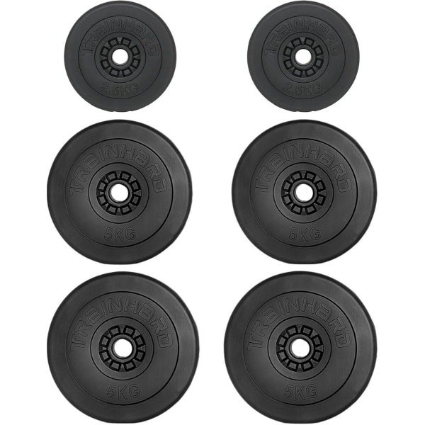 Gewichtsschijven Halter Set 25 kg Kunststof Cement voor Krachttraining