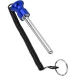 Gewichtsstapelpen - Fitness Pin - Krachttraining Aanpassen - Met Trekkoord - 14 cm Lengte - Blauw