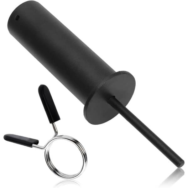 Gewichtstapelpen - Sportschoolpen - Krachttraining - Veerklem - 26.5x7.5cm - Zwart