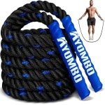 Gewogen Springtouw - Fitness Touw - Cardio Training - Ergonomische Handvatten - 10 Inch Lengte - Zwart