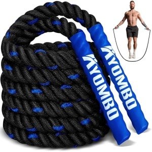 Gewogen Springtouw - Fitness Touw - Cardio Training - Ergonomische Handvatten - 10 Inch Lengte - Zwart