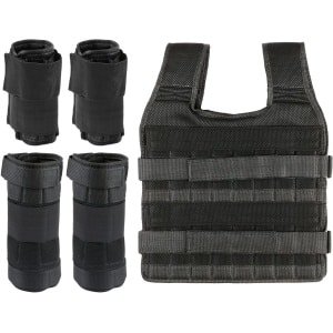 Gewogen Vest voor Vrouwen en Mannen - Verstelbaar tot 15 kg/35 kg - Inclusief 6 kg Beengewicht en 5 kg Armgewicht - Gewichtsvest voor Krachttraining en Gewichtsbelasting
