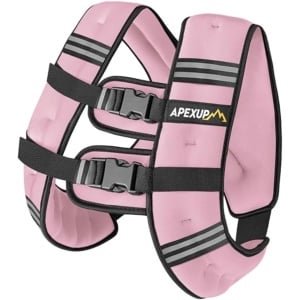 Gewogen vest voor trainen - 15 lbs - Reflecterende strepen - Verzwaarde sportuitrusting voor krachttraining en hardlopen