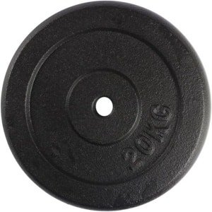 Gietijzeren Gewichts-/Halterschijf - 20 kg - 30 mm Doorsnede - Voor Krachttraining en Crossfit