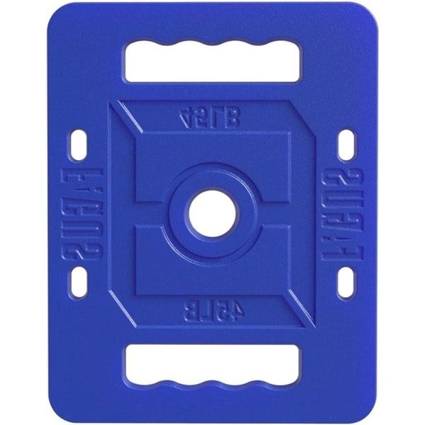 Gietijzeren Gewichtsplaat - Ruck Plate - Krachttraining Gewichtheffen - Dubbel gatontwerp - 2 inch opening - Kleurgecodeerd