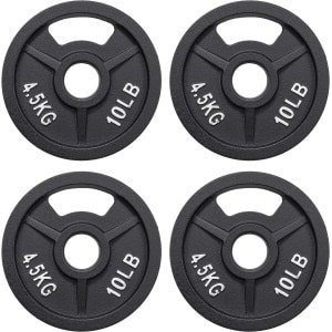 Gietijzeren Halterplaat Set voor Krachttraining en Gewichtheffen, 5 cm Opening, 4 Stuks van 4.5 KG