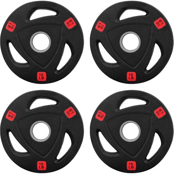 Gietijzeren Halterplaten met Vinyl Coating voor Krachttraining en Gewichtheffen - 4,5 kg Set