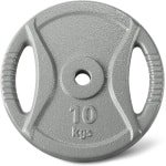 Gietijzeren Halterschijf - Losse Gewichtsplaat - Krachttraining Thuis - Standaard 2.5cm Grip - 2.27 Kilogram - Antraciet