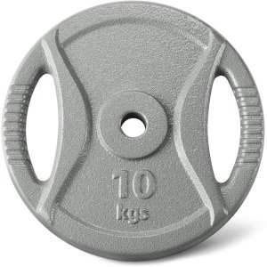 Gietijzeren Halterschijf - Losse Gewichtsplaat - Krachttraining Thuis - Standaard 2.5cm Grip - 2.27 Kilogram - Antraciet