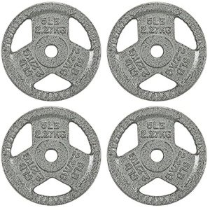 Gietijzeren Halterschijven voor Krachttraining - 1 Inch Midden, 2,3 kg (Set van 4)