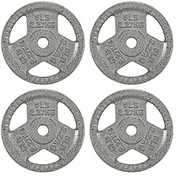 Gietijzeren Halterschijven voor Krachttraining - 1 Inch Midden, 2,3 kg (Set van 4)