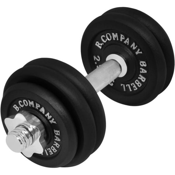 Gietijzeren Halterset 15 kg met Korte Stang voor Krachttraining Thuis en Studio