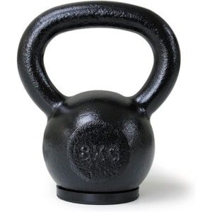 Gietijzeren Kettlebell 8 kg voor Krachttraining, Fitness en Crossfit | Met Rubberen Bodem