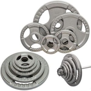 Gietijzeren Olympische Halterschijven Set 5cm Tri-Grip voor Krachttraining en Home Gym