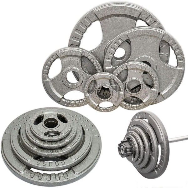 Gietijzeren Olympische Halterschijven Set 5cm Tri-Grip voor Krachttraining en Home Gym