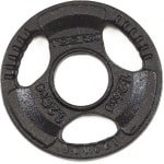 Gietijzeren Schijf - Gewichtsschijf Halter - Krachttraining Thuis - Tri Grip Ontwerp - 50 mm Gat - Zwart
