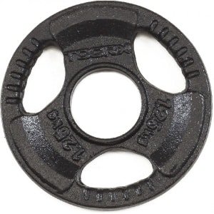 Gietijzeren Schijf - Gewichtsschijf Halter - Krachttraining Thuis - Tri Grip Ontwerp - 50 mm Gat - Zwart
