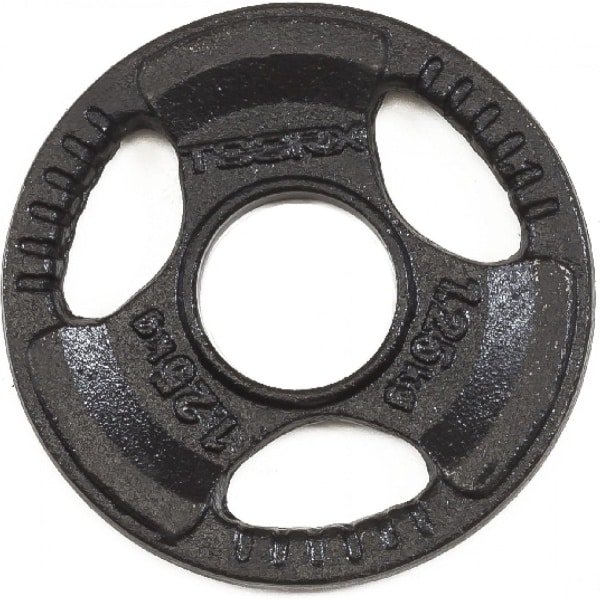 Gietijzeren Schijf - Gewichtsschijf Halter - Krachttraining Thuis - Tri Grip Ontwerp - 50 mm Gat - Zwart
